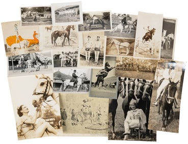 [HORSES]. Group of Nearly 40 Photos of Horses or Horse Acts...