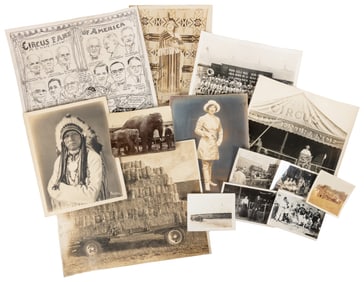 Group of assorted circus photographs. American, ca. 1930s-5...
