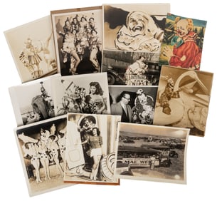 [CLOWNS]. File of circus clown photographs. American, ca. 1...