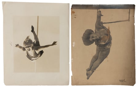 LEITZEL, Lillian (1892 – 1931). Two photographs. Including ...