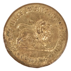 Older’s Museum, Circus & Menagerie Coming Pocket Mirror. 19...