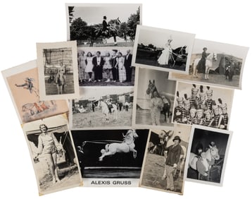 Group of Equestrian Postcards and Photographs. Twenty postc...