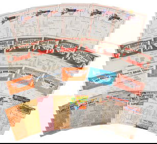 [ROUTE CARDS]. Large Group of Route Cards for Clyde Beatty ...