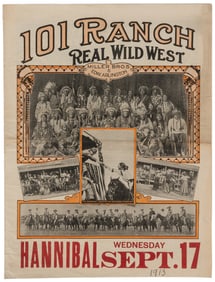 Miller Bros. & Arlington 101 Ranch Real Wild West courier. ...