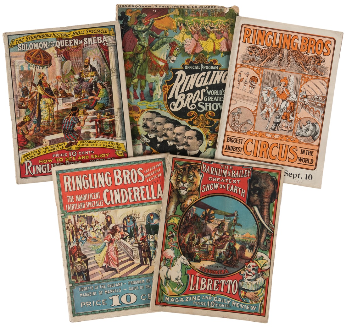 Ringling Bros. Circus. Group of 5 programs. Circa 1900s-10s... (1 of 1)