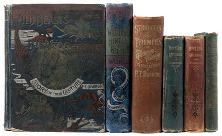 BARNUM, P.T. Group of 7 volumes by Barnum. Including: The B...
