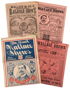 Great Wallace Shows / Wallace & Co. Group of 4 heralds. Cir...