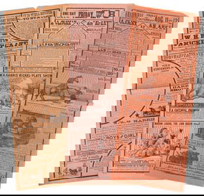 W.H. Harris Nickel-Plate Shows. Three heralds. 1890s. Three...
