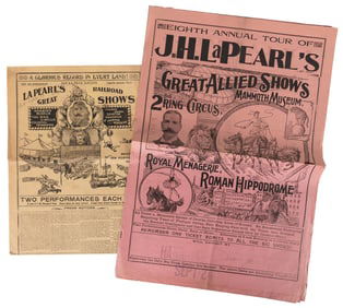 J.H. LaPearl’s Railroad Shows. Herald and courier. 1898. A ...