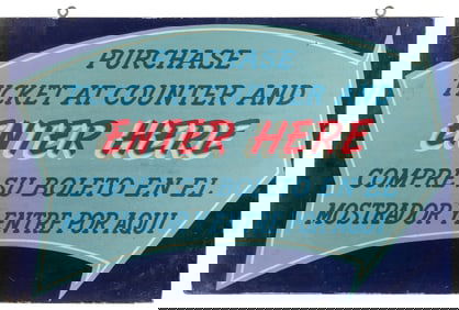 Amusement Park / Carnival Painted Entrance Sign. Painted si...