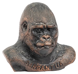 Gargantua Bust. Circa 1938. Miniature desk bust of the famo...
