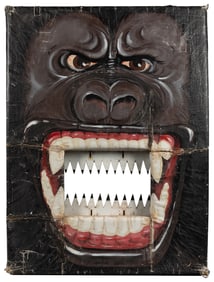Gorilla Ball Toss Carnival Game. 20th century. Painted plus...