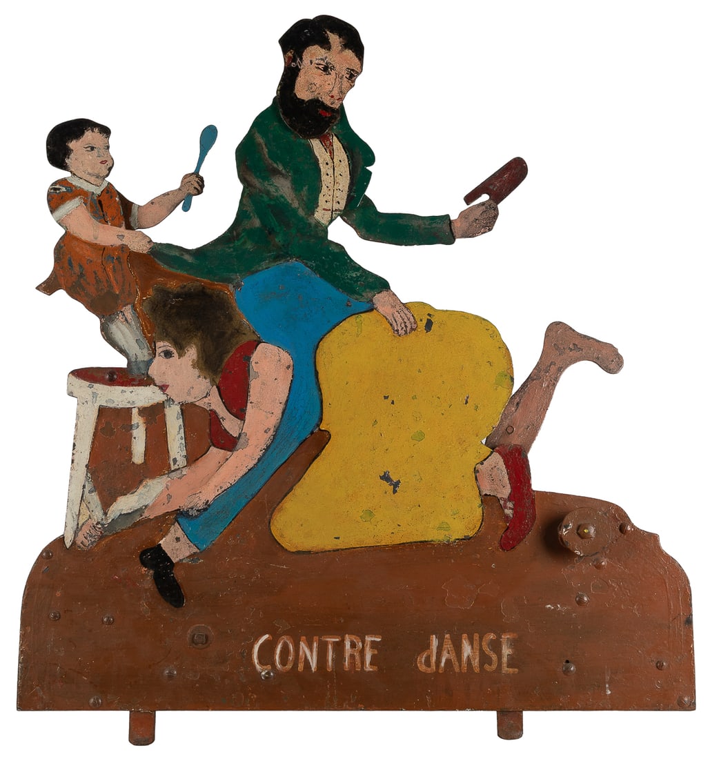 [CARNIVAL AUTOMATON/DECORATION]. “Contre Danse” Hand-Built,... (1 of 3)