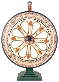 [CARNIVAL GAMES]. Wheel of Fortune Spinning Wheel with Stan...