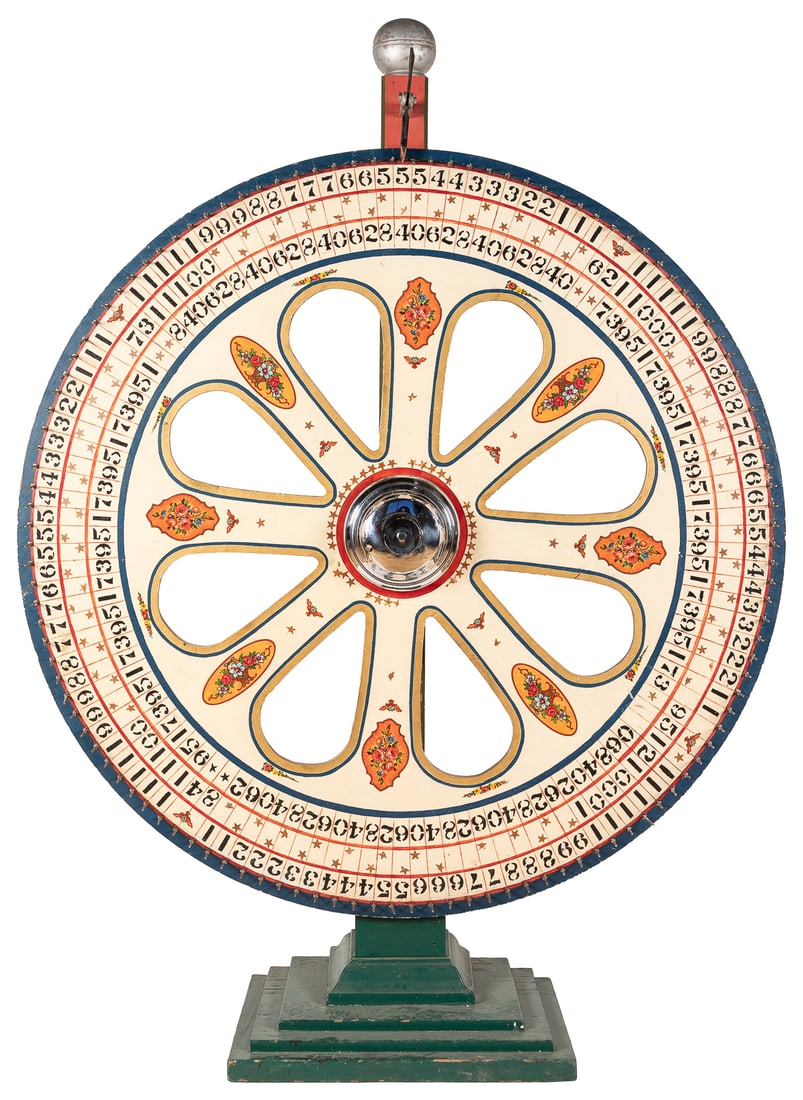 [CARNIVAL GAMES]. Wheel of Fortune Spinning Wheel with Stan... (1 of 4)