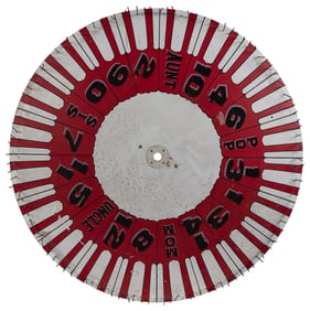 [CARNIVAL GAMES]. Game of Chance Spinning Wheel. [N.p., ca....