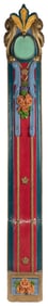 Tall Decorative Carousel Panel. Mid-20th century. Floral ac...