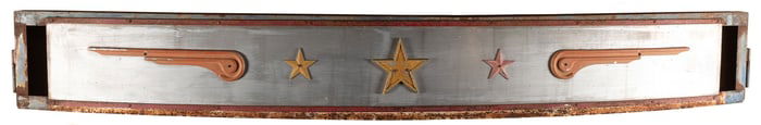 [CARNIVAL DECORATIONS]. Large Metal Decorative Panel with H...