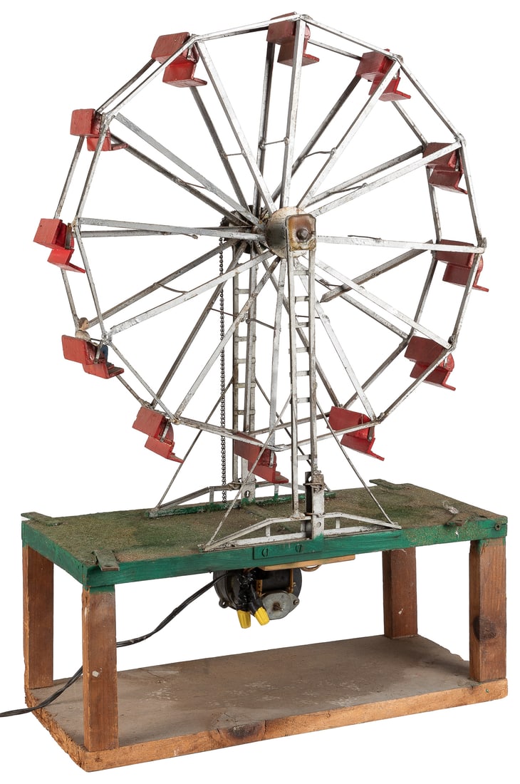 Electric Model Ferris Wheel. Plastic and wooden model with ... (1 of 4)