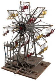 Scale Model Metal Ferris Wheel. American, mid-20th Century....