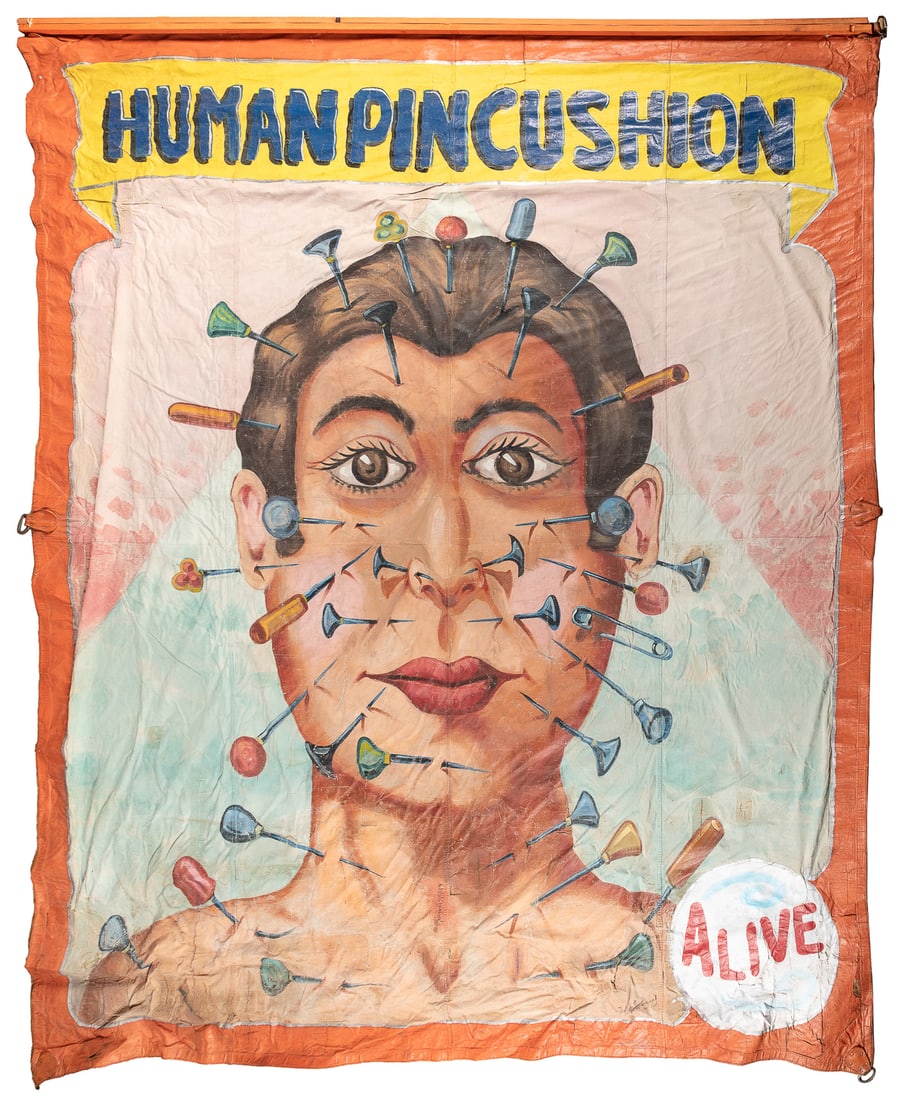 JOHNSON, Fred (American, 1892 – 1990). Human Pincushion. Pa... (1 of 2)