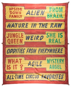 Alien / Nature in the Raw sideshow banner. American, mid-20...