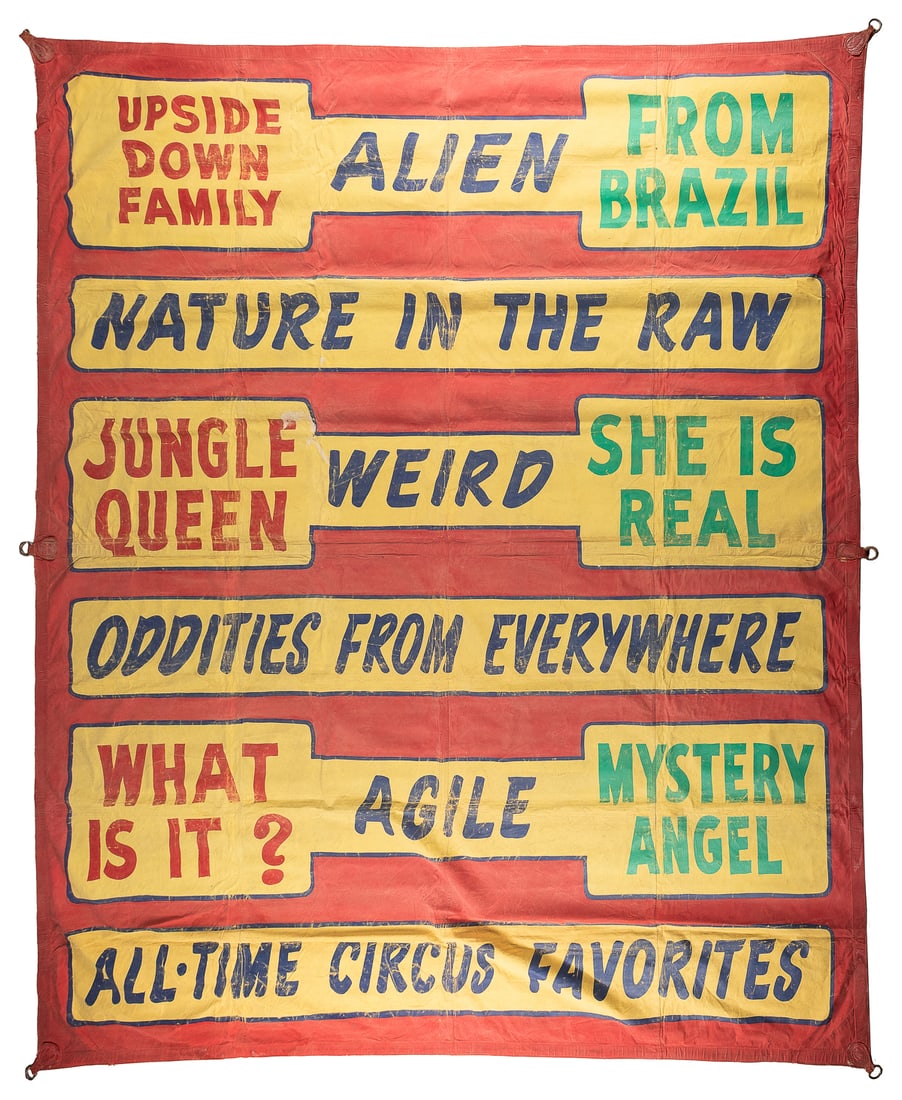 Alien / Nature in the Raw sideshow banner. American, mid-20... (1 of 1)