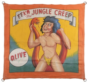 Eeka the Jungle Creep Sideshow Banner. Riverview, FL: Johnn...