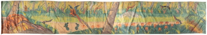 [CARNIVAL BANNER]. Large Hand-Painted Background Banner of ...