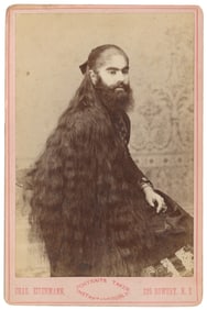 Annie Jones Bearded Lady Cabinet Card Photograph. New York:...