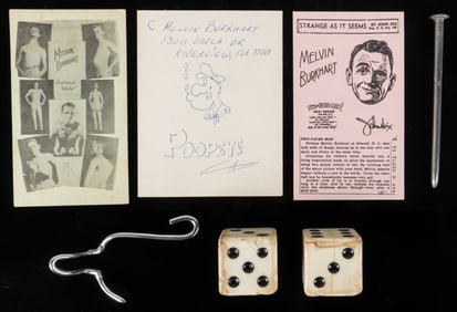 BURKHART, Melvin (1907–2001). Seven pieces of memorabilia. ...