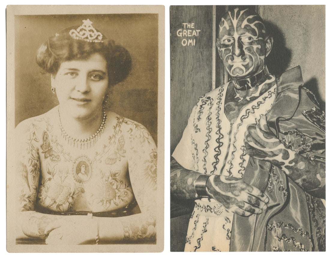 Two Tattooed People Postcards. First half twentieth century... (1 of 1)