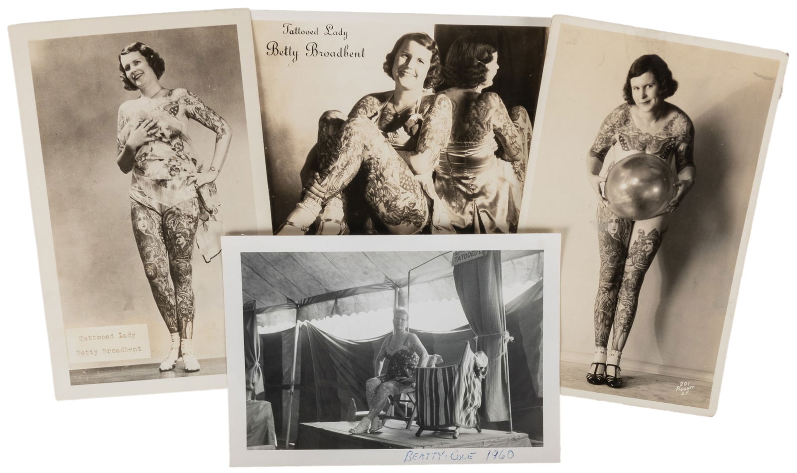 Postcards and Snapshots of Tattooed Lady Betty Broadbent. A... (1 of 1)