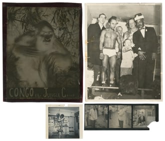 [HUBERT’S MUSEUM]. Group of 4 photos. Including: Hubert’s M...