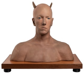 Carnival / Haunted House Devil Man Bust. Plaster head and s...