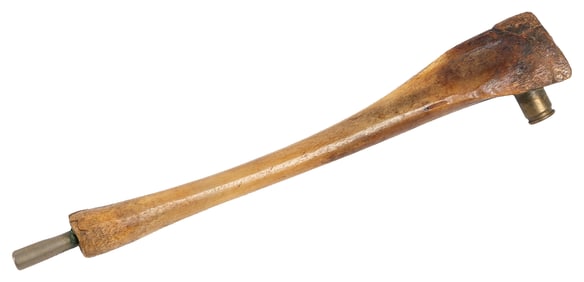 Human Bone Opium Pipe. Tibetan, ca. 19th century. Length 7 ...
