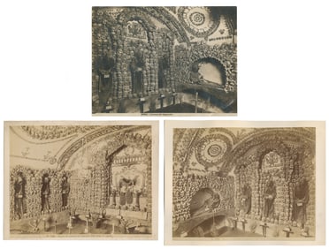 Three large mounted photographs of the Capuchin Crypt in Ro...