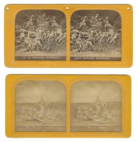 Group of French “Diableries” and Capuchin Crypt stereoview ...