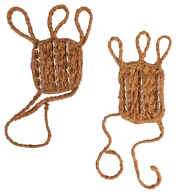 [ETHNOGRAPHIC CRAFTS]. Shark Tooth Gloves. Gilbert Islands ...