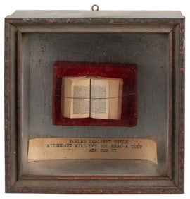 [WEE BOOK]. “World’s Smallest Bible” Shadowbox Display from...