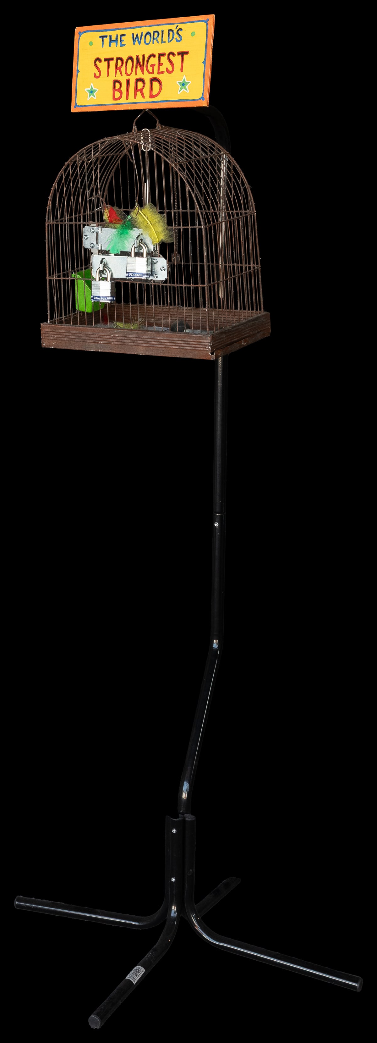 World’s Strongest Bird Sideshow Display. Birdcage with two ... (1 of 3)