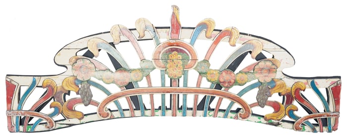 Large Painted Wooden Carnival Decoration. European, ca. ear...