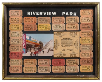 Group of Riverview Park (Chicago) memorabilia and souvenirs...