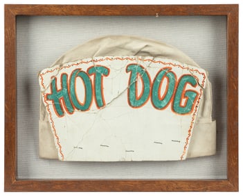 Frank “Paneek” Panisko Hot Dog Hawker Hat. Hand-decorated h...