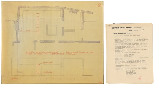 Correspondence and Architectural Plans with notes from Alex...