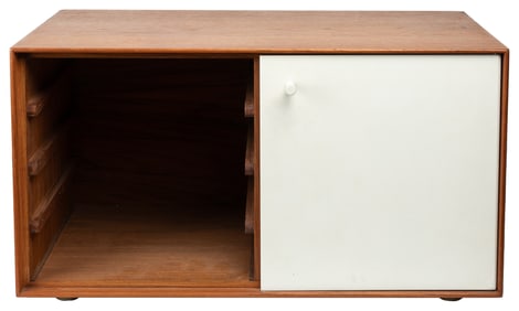 Mid Century Modern Small Tabletop Cabinet. Not dated. Teak ...