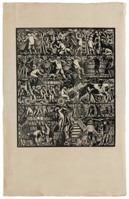 BERTOIA, Harry, (American, 1915-1978). The Grape Harvest. 1...