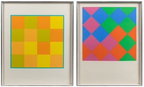 BILL, Max (Swiss, 1908-1994). Pair of Signed Screenprints. ...