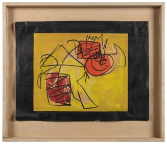 HOFMANN, Hans (German, 1880-1966). Untitled. 1944. Mixed me...