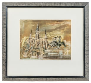 BOHROD, Aaron (American, 1907-1992). Jackson Square, New Or...